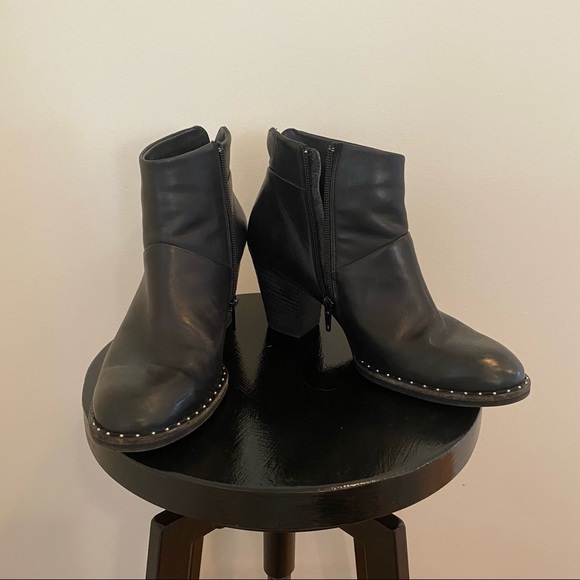 Paul Green Black Booties with Stud Detail - Picture 2 of 7